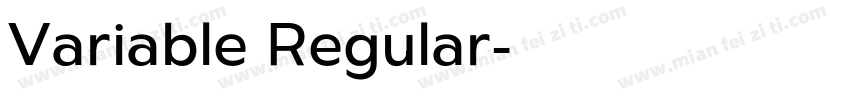 Variable Regular字体转换